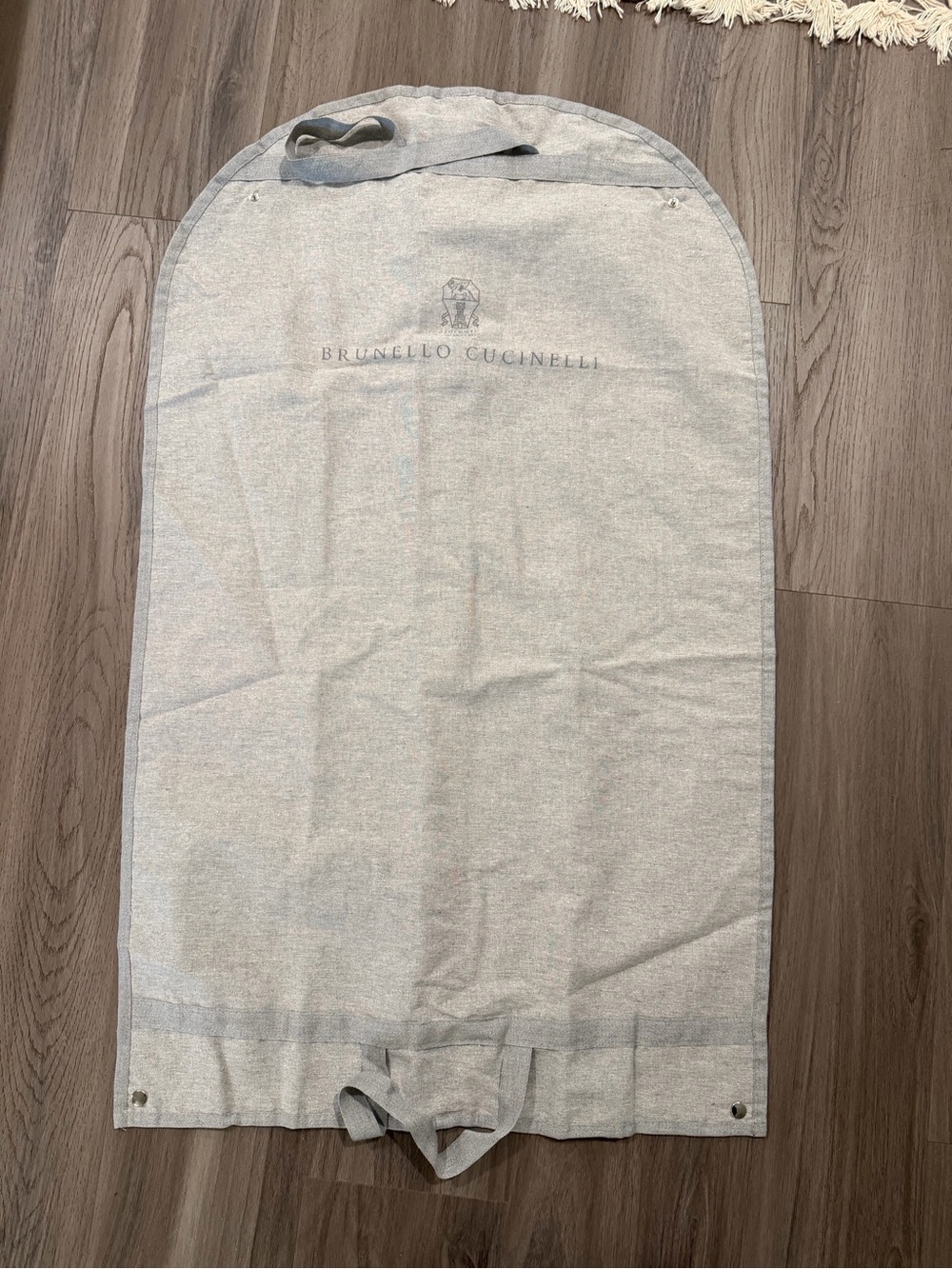 Brunello Cucinelli Light Gray Logo Garment Cover